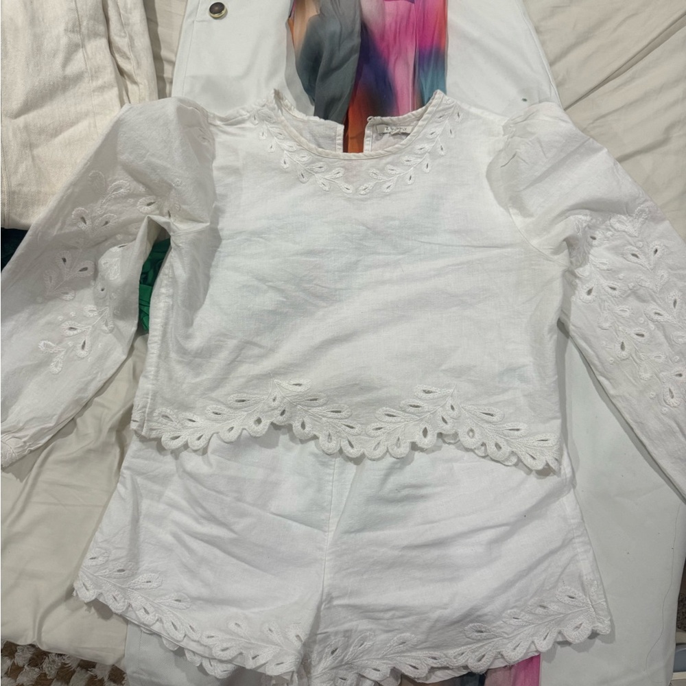 Z Supply White Eyelet set